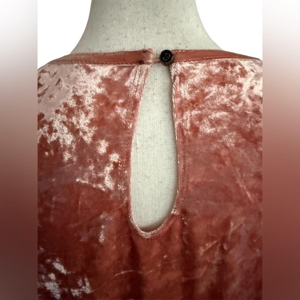 Knox Rose Pink Velvet Babydoll Top - Picture 6 of 9